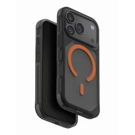 Чехол Uniq Combat Active для iPhone 17 Pro, Frost Smoke/Orange, серый/оранжевый